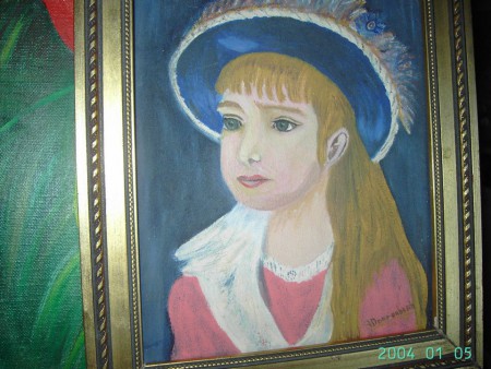 Meisje met blauwe hoed 